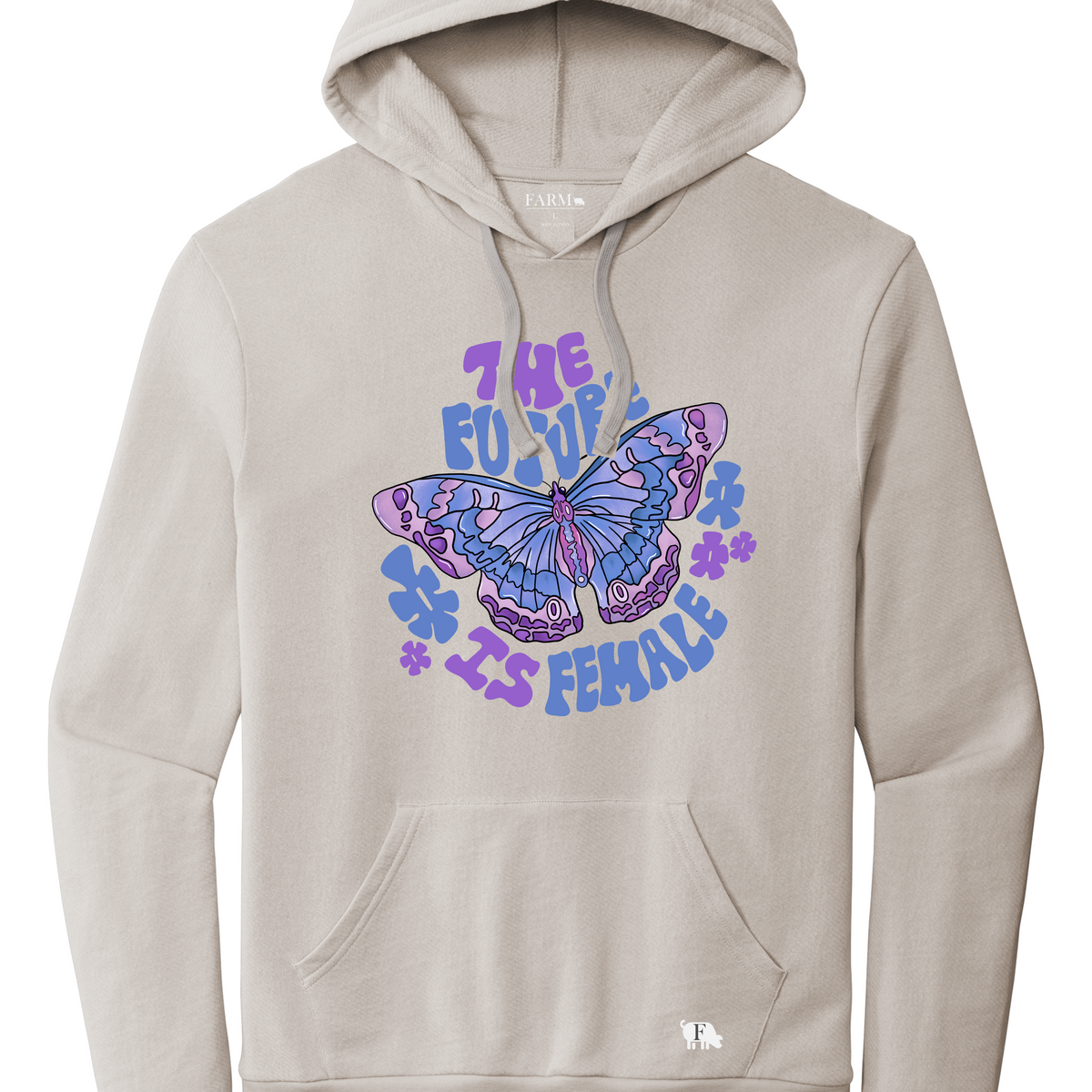 Future Is Female Hoodie Adult Future is Bright Collection by Farm Br Farm Brand USA