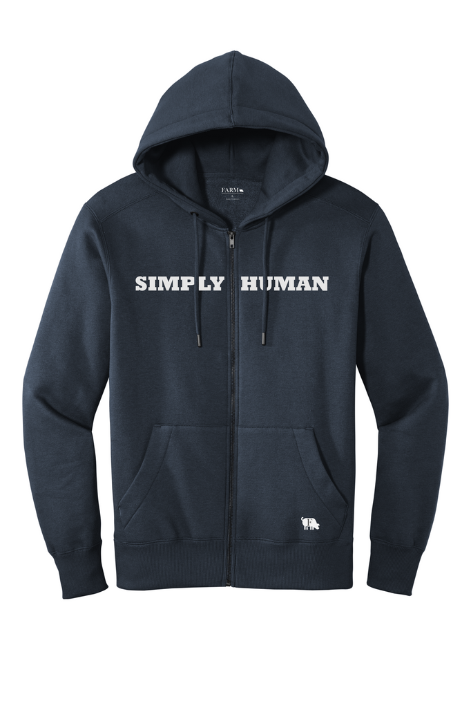 SIMPLY HUMAN All Seasons Full-Zip Hoodie Adult – Farm Brand USA SIMPLY HUMAN All Seasons Full-Zip Hoodie Adult – Farm Brand USA